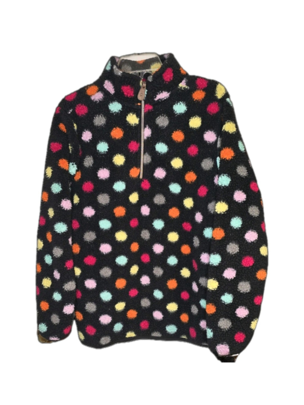 C.C Exclusives Girlie Girl Originals Sherpa Pullover Womens M Polka Dot Fleece